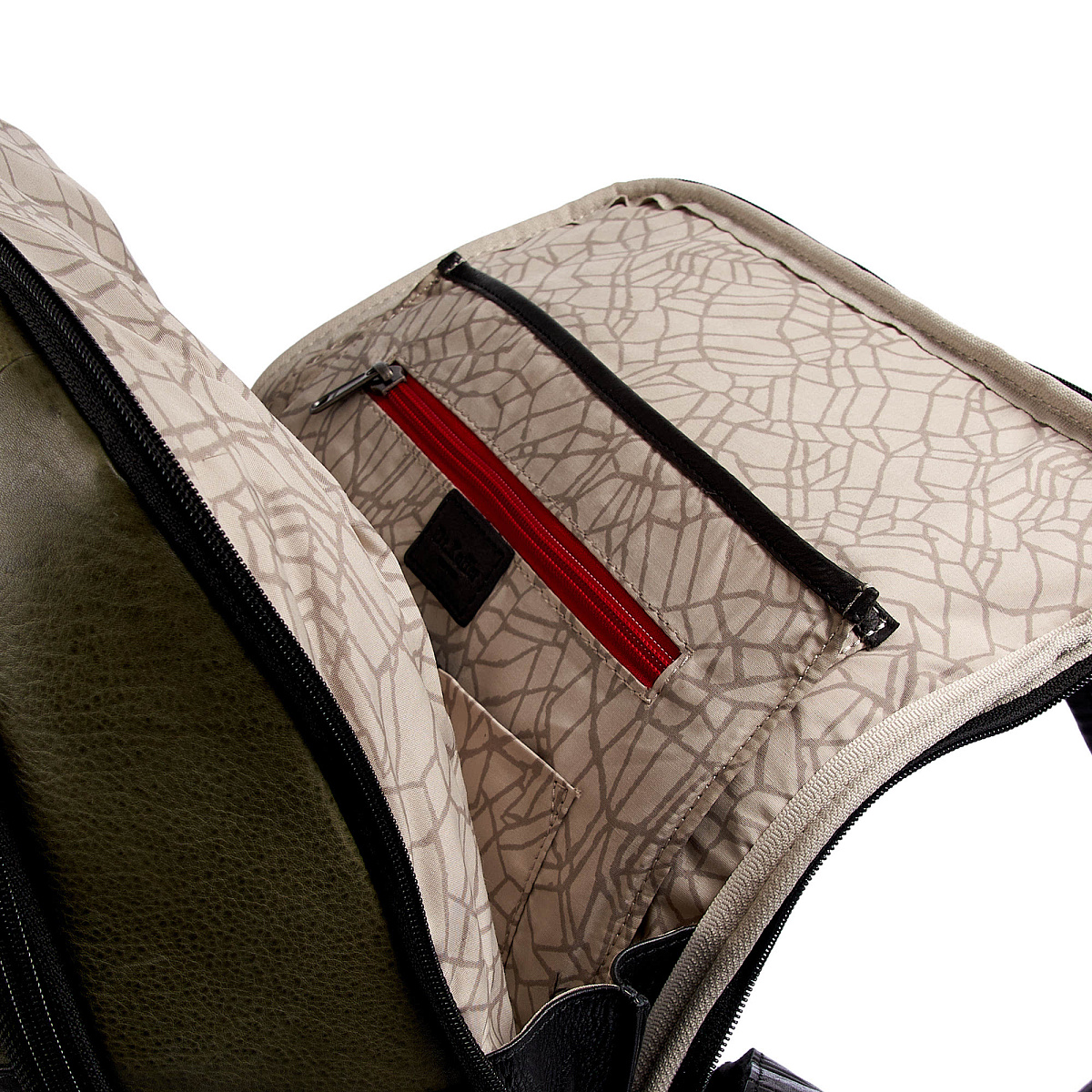 Рюкзак Dr.Koffer из натуральной кожи зеленый