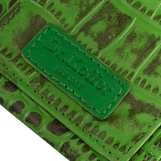 Кредитница Dr.Koffer из натуральной кожи зеленая