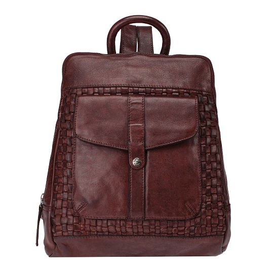 Рюкзак Dr.Koffer из натуральной кожи бордовый