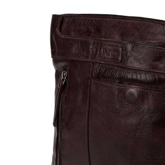 Сумка через плечо Dr.Koffer из натуральной кожи коричневая