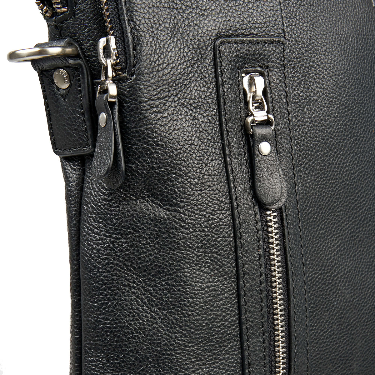 Деловая сумка Dr.Koffer из натуральной кожи черная