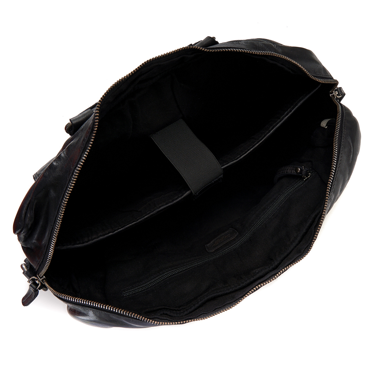 Деловая сумка Dr.Koffer из натуральной кожи черная