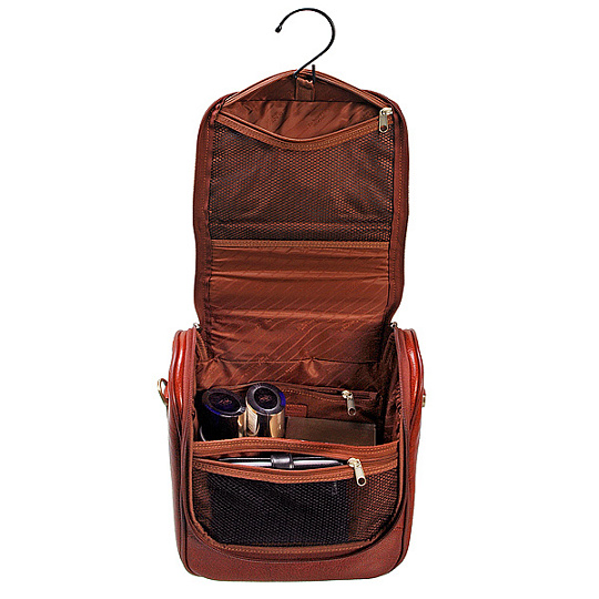 Бьюти-кейс несессер Dr. Koffer из натуральной кожи коричневый