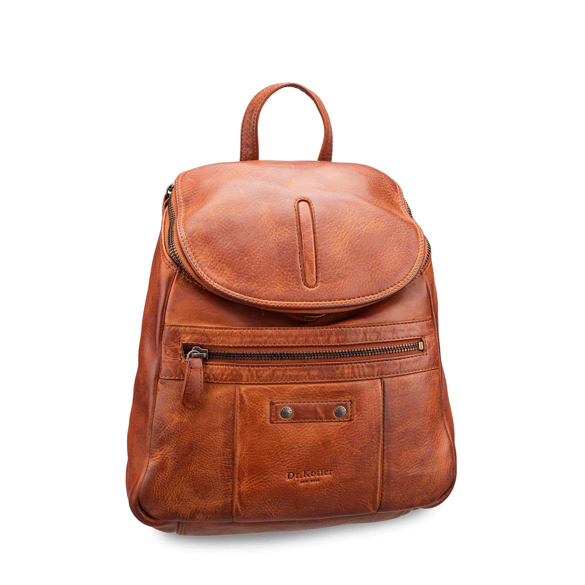 Рюкзак Dr.Koffer из натуральной кожи светло-коричневый