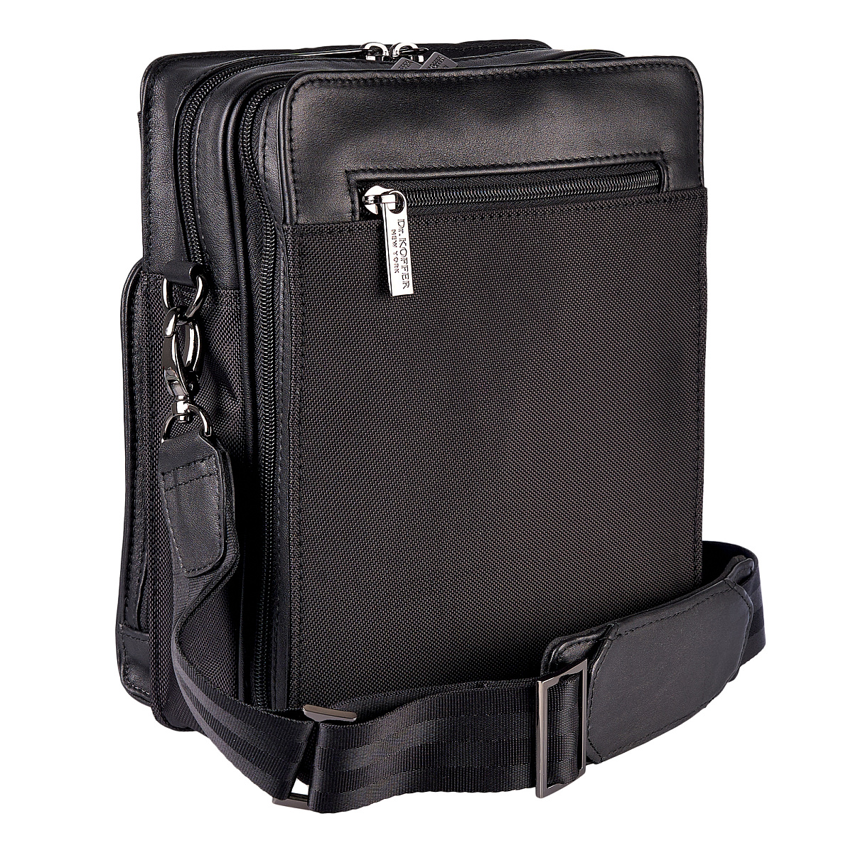 Сумка через плечо Dr.Koffer из натуральной кожи черная