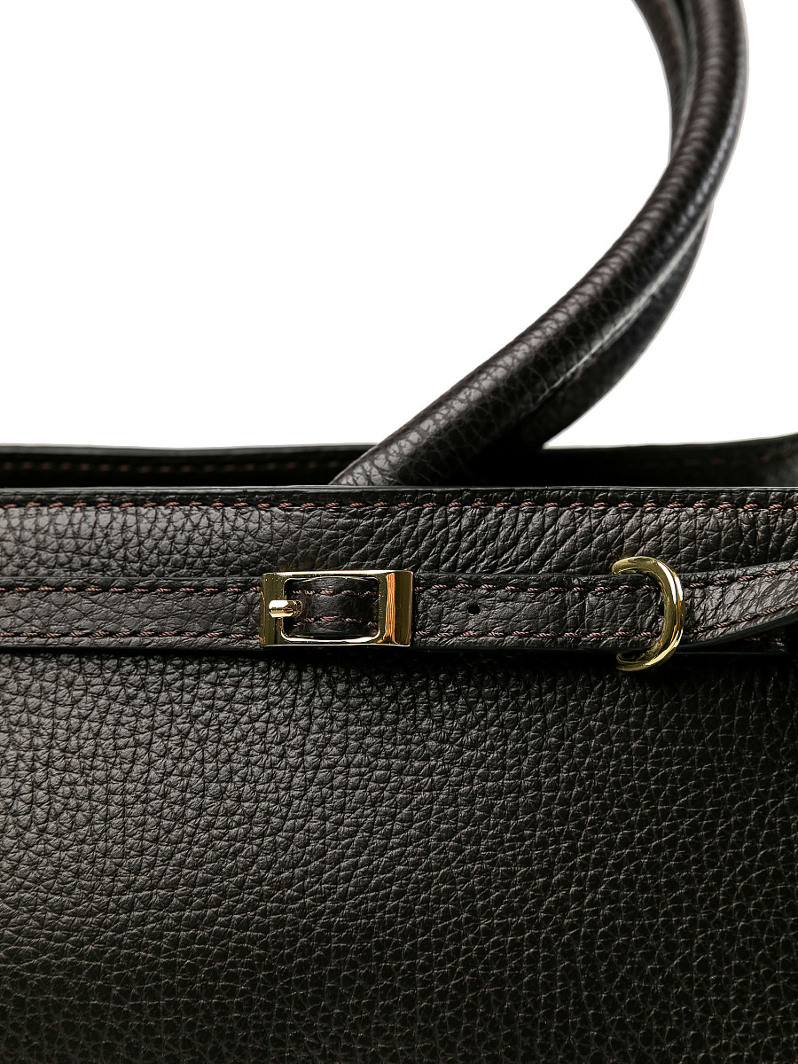 Женская сумка Dr.Koffer из натуральной кожи темно-коричневая