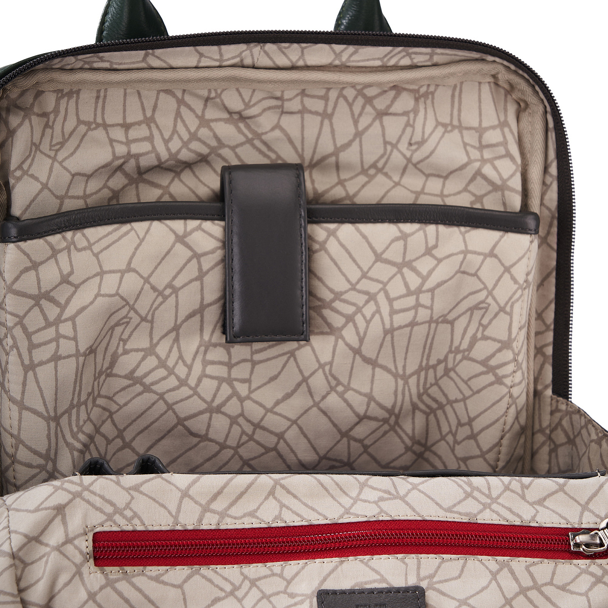 Рюкзак Dr.Koffer из натуральной кожи зеленый