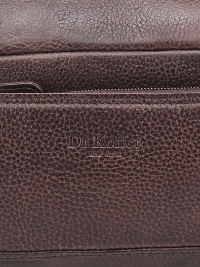 Сумка на пояс Dr. Koffer из натуральной кожи коричневая