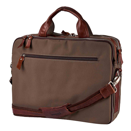 Деловая сумка Dr.Koffer из полиэстэра и натуральной кожи