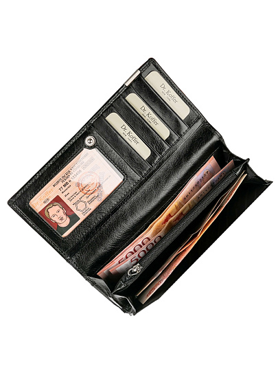 Портмоне Dr.Koffer из натуральной кожи черное