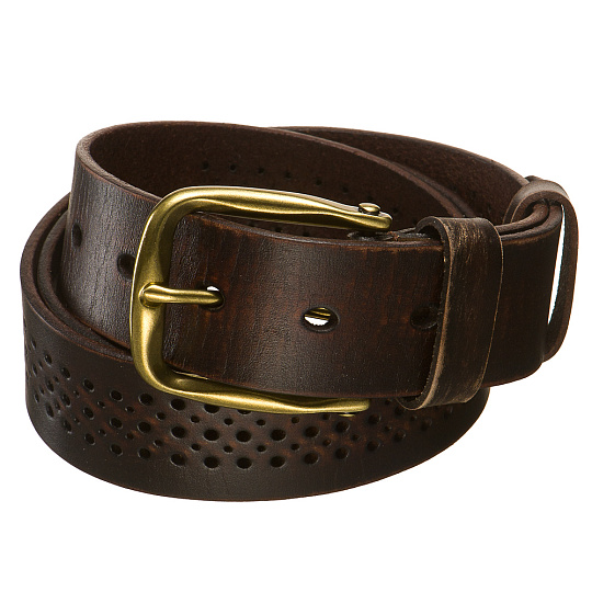 Ремень Dr. Koffer из натуральной кожи коричневый