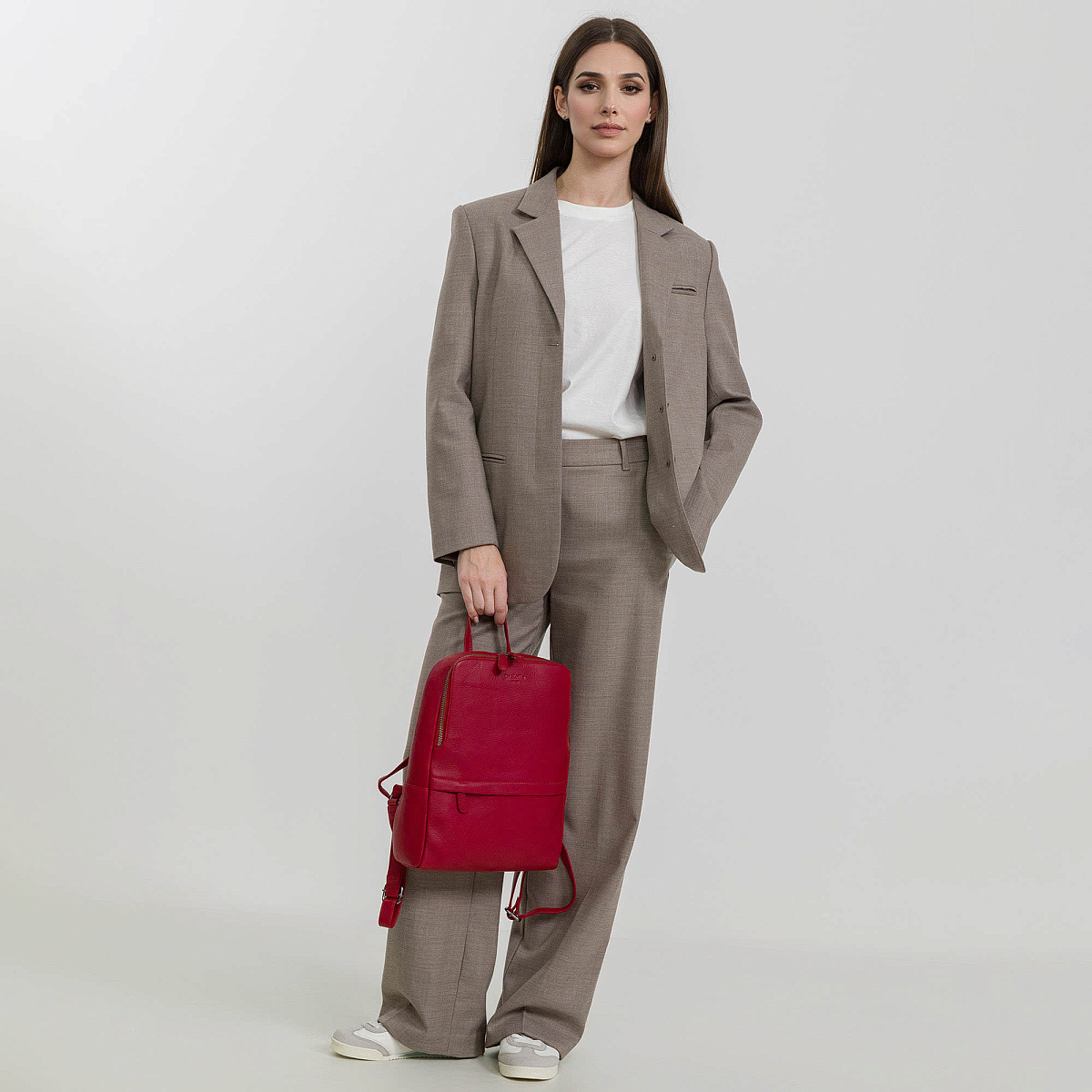 Рюкзак Dr.Koffer из натуральной кожи красный