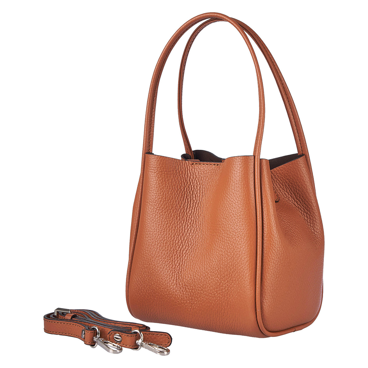 Женская сумка Dr.Koffer из натуральной кожи коричневая