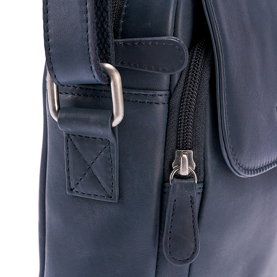 Сумка через плечо Dr.Koffer из натуральной кожи синяя