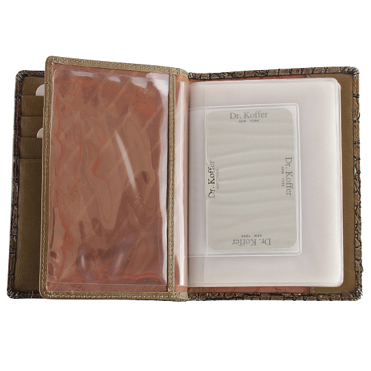 Обложка для паспорта/автодок из натуральной кожи Dr. Koffer