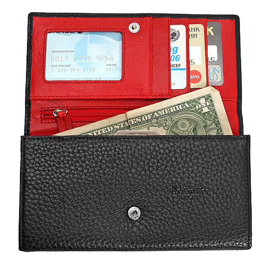 Кошелек Dr.Koffer из натуральной кожи красный