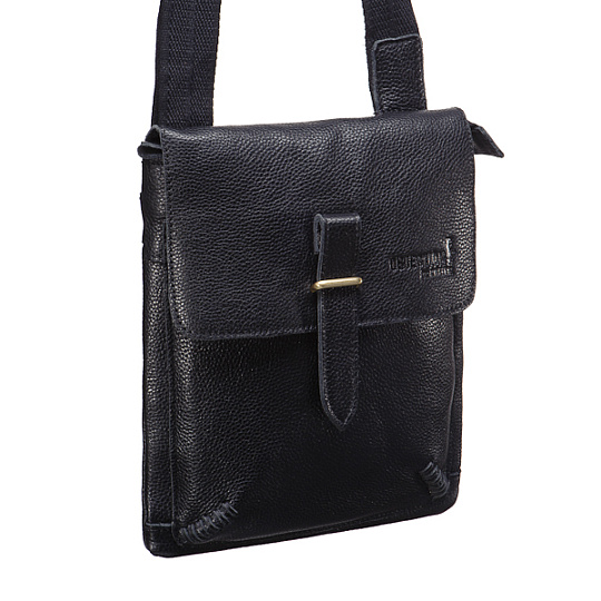 Сумка через плечо Dr.Koffer из натуральной кожи черная