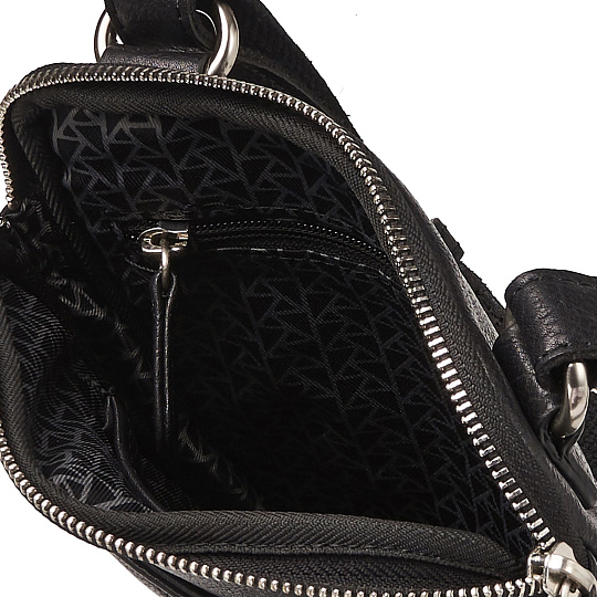 Сумка через плечо Dr.Koffer из натуральной кожи черная