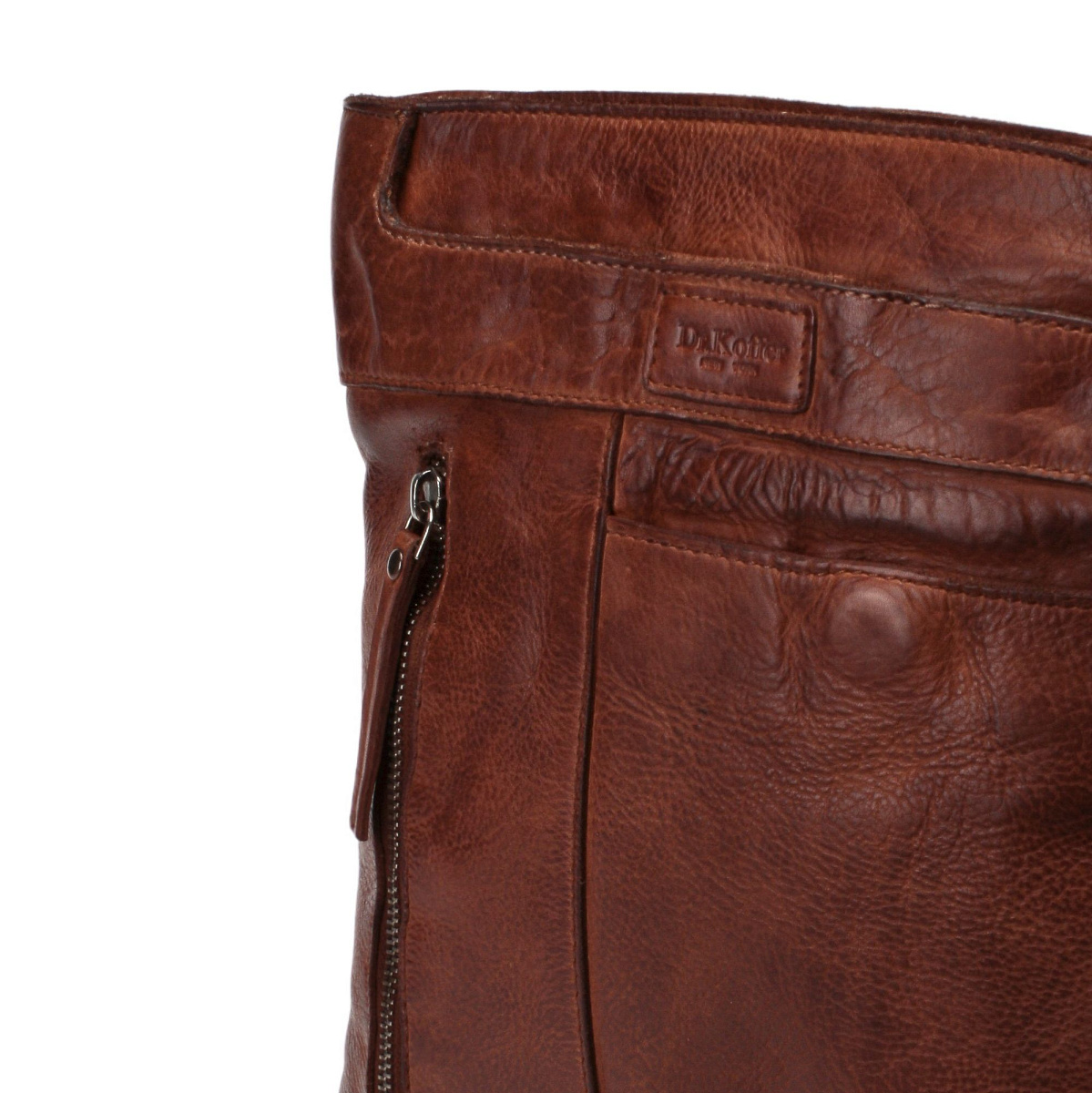 Сумка через плечо Dr.Koffer из натуральной кожи коричневая