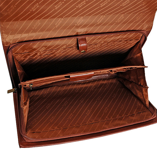 Стильный портфель-папка с возможностью расширения (коричневого цвета) Dr.Koffer P284330-02-05