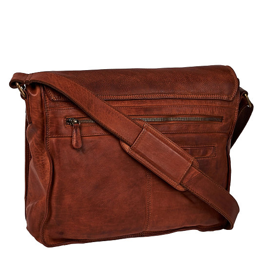 Сумка через плечо Dr.Koffer из натуральной кожи коричневая