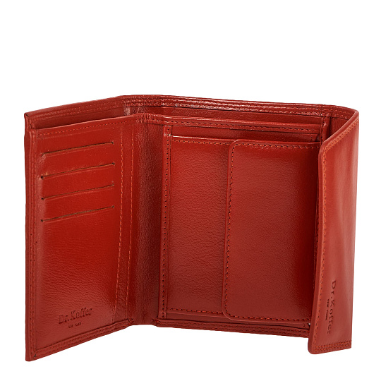 Портмоне Dr.Koffer из натуральной кожи оранжевое