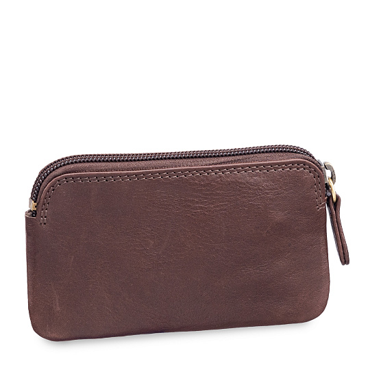 Ключница Dr.Koffer из натуральной кожи темно-коричневая