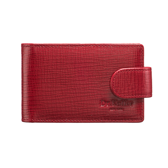 Визитница Dr.Koffer из натуральной кожи красная