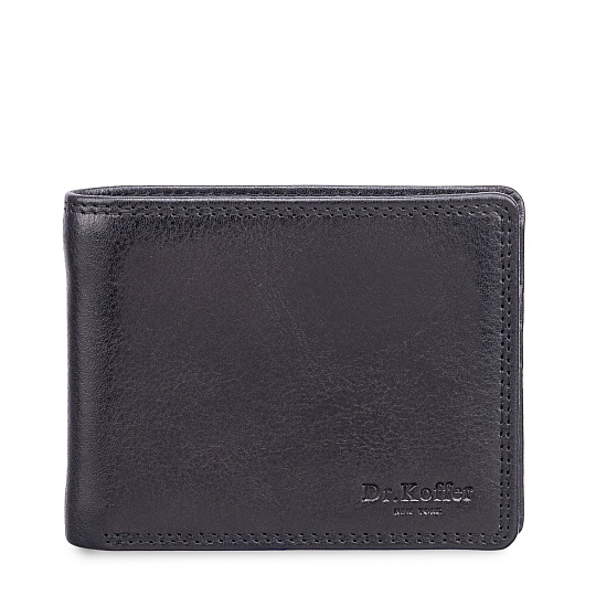 Портмоне Dr.Koffer из натуральной кожи черное