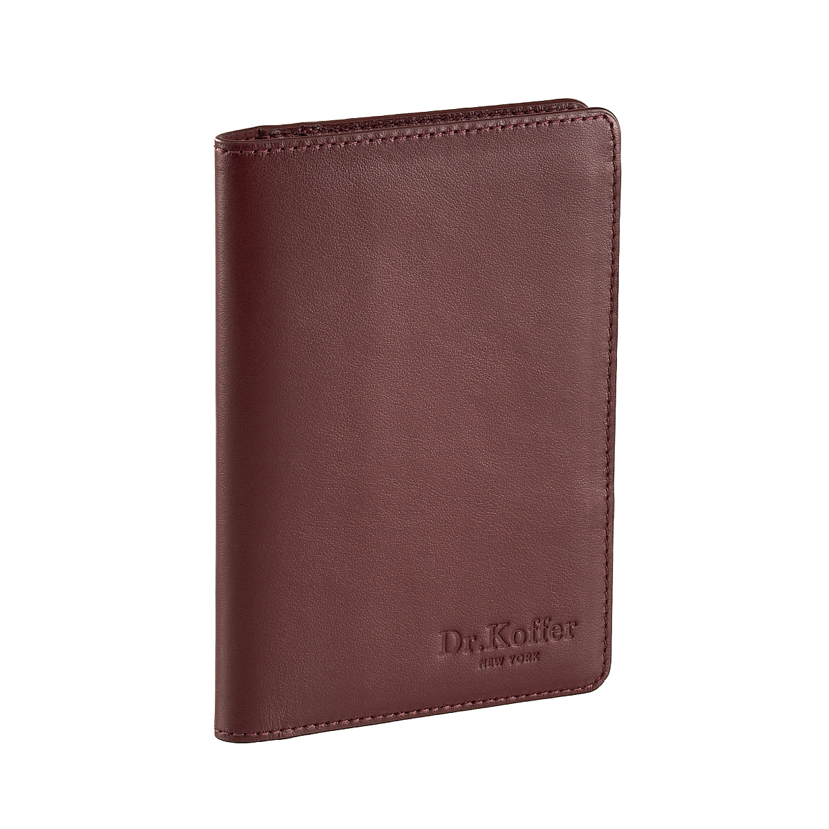 Обложка для паспорта Dr.Koffer из натуральной кожи бордо