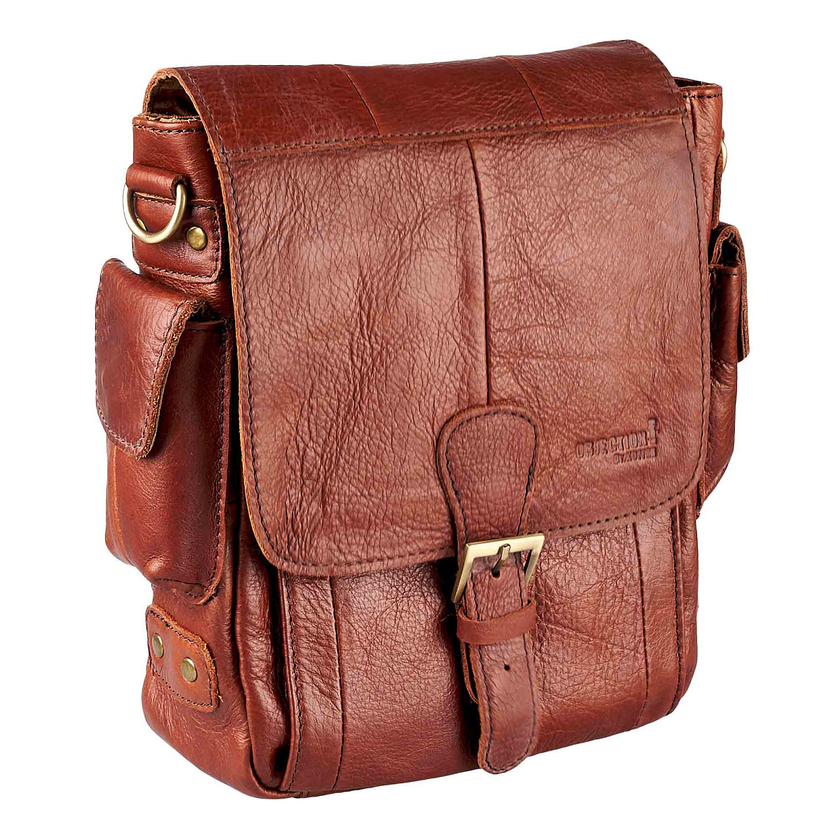 Сумка через плечо Dr.Koffer из натуральной кожи коричневая