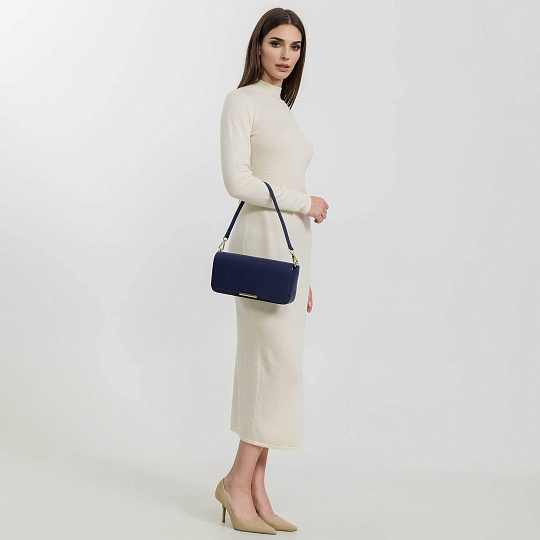 Женская сумка  Dr. Koffer из натуральной кожи синяя