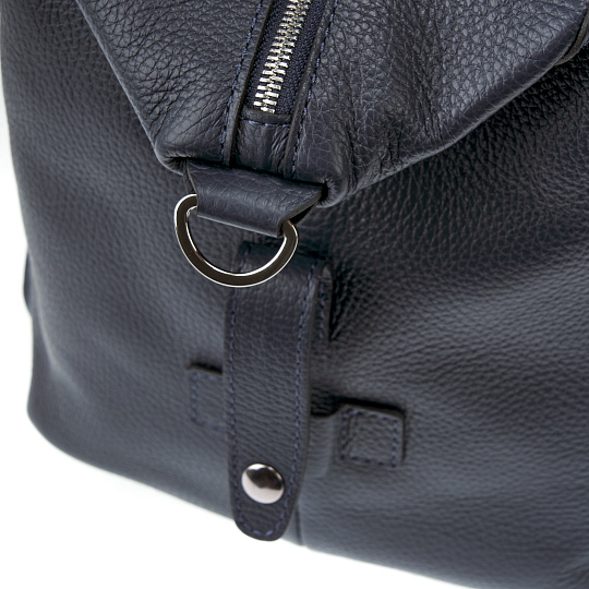 Дорожная сумка Dr.Koffer из натуральной кожи синяя