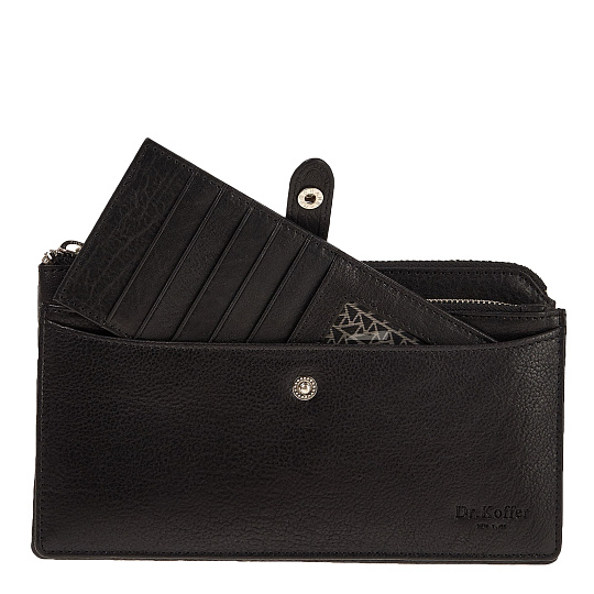 Портмоне Dr.Koffer из натуральной кожи черное