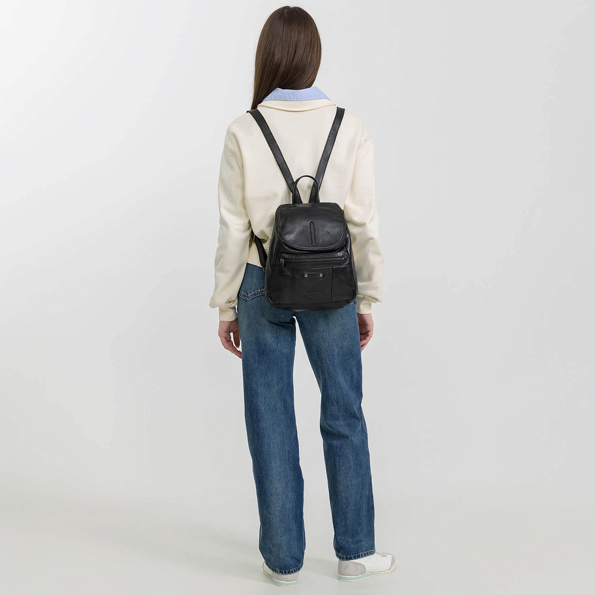 Рюкзак Dr.Koffer из натуральной кожи черный