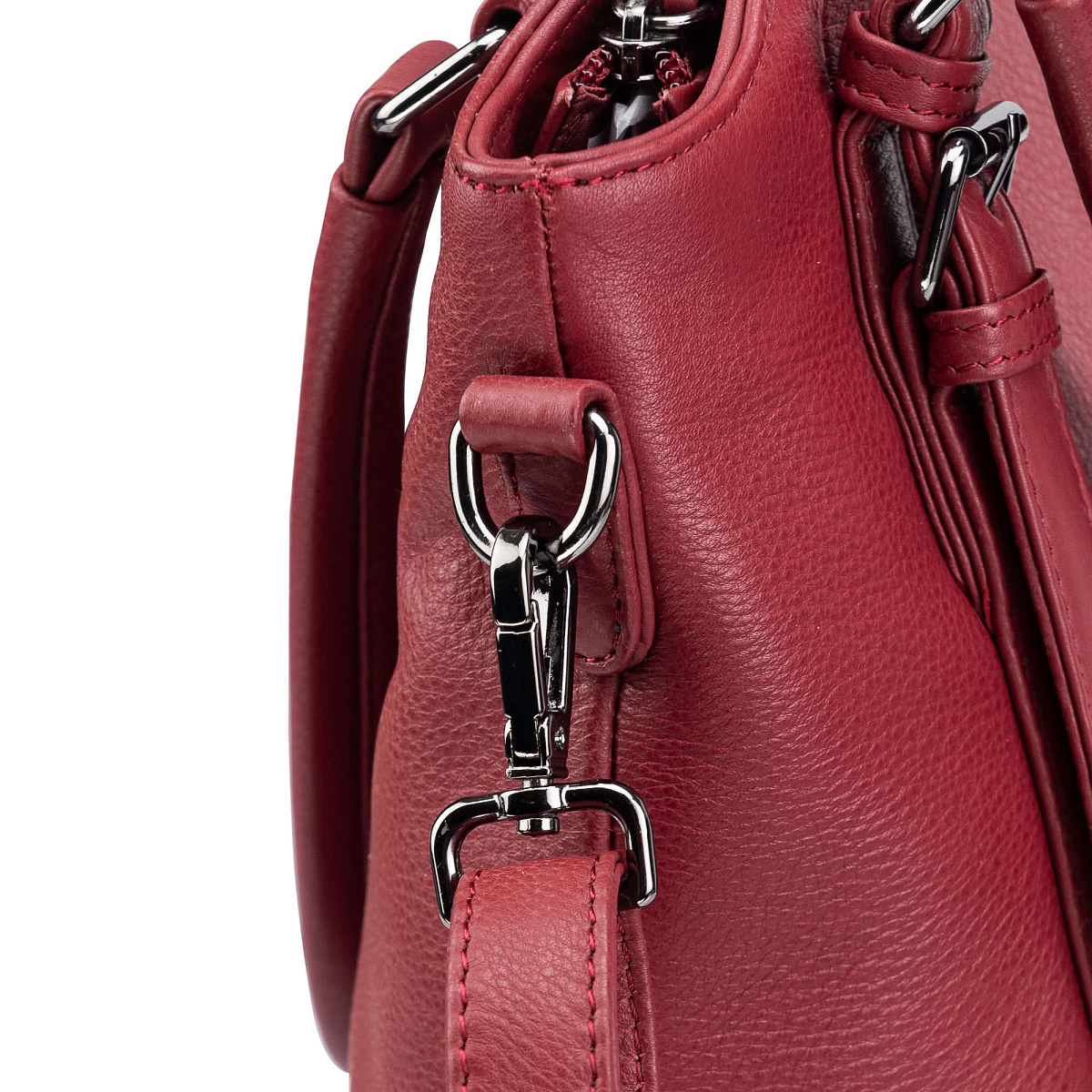 Женская сумка Dr.Koffer из натуральной кожи бордовая