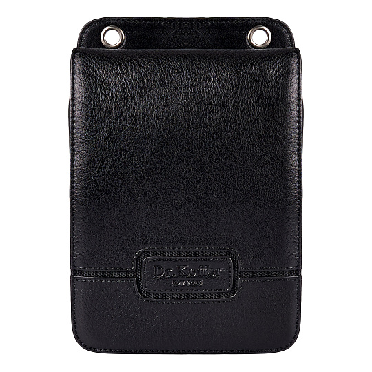 Сумка через плечо Dr.Koffer из натуральной кожи черная