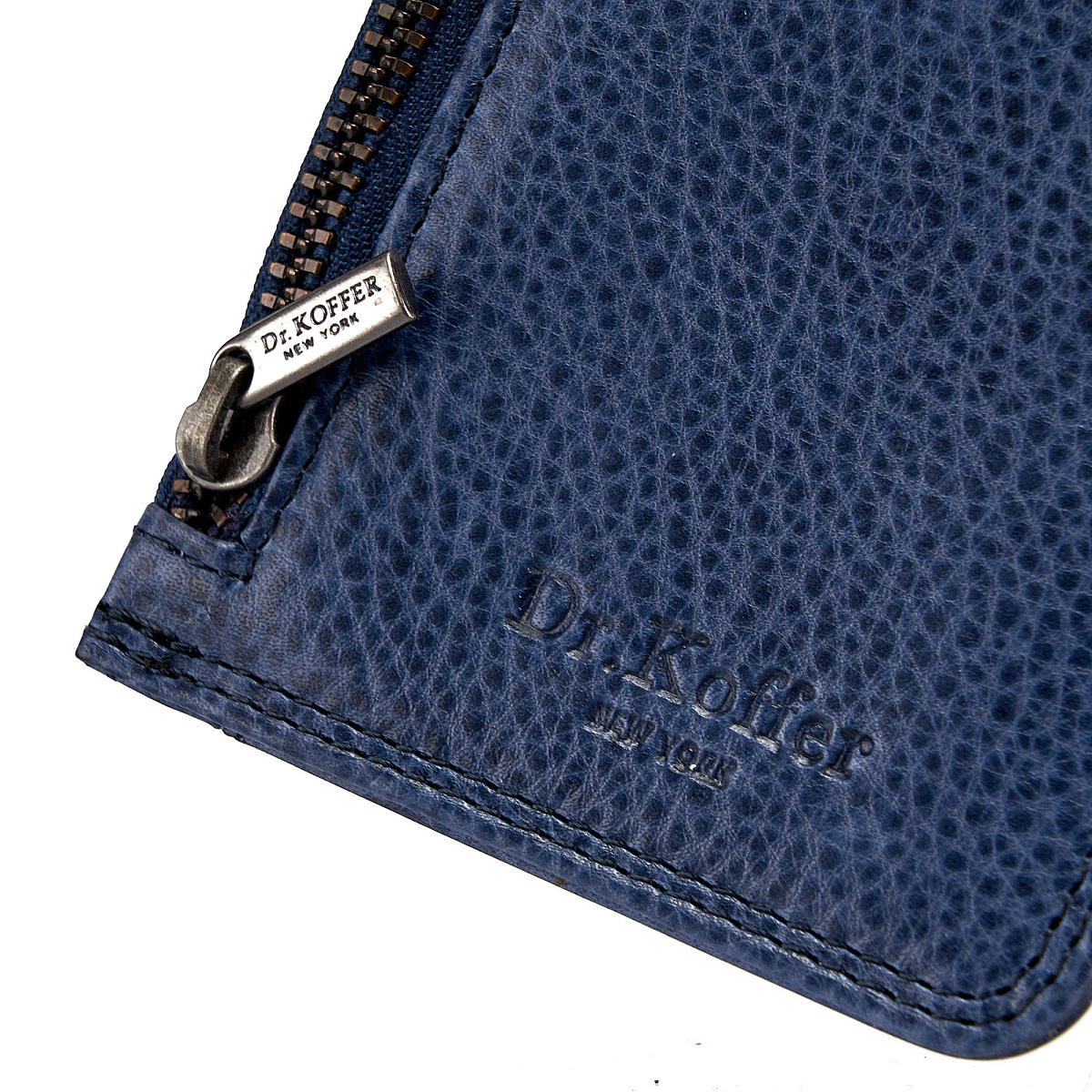 Кредитница Dr.Koffer из натуральной кожи синяя