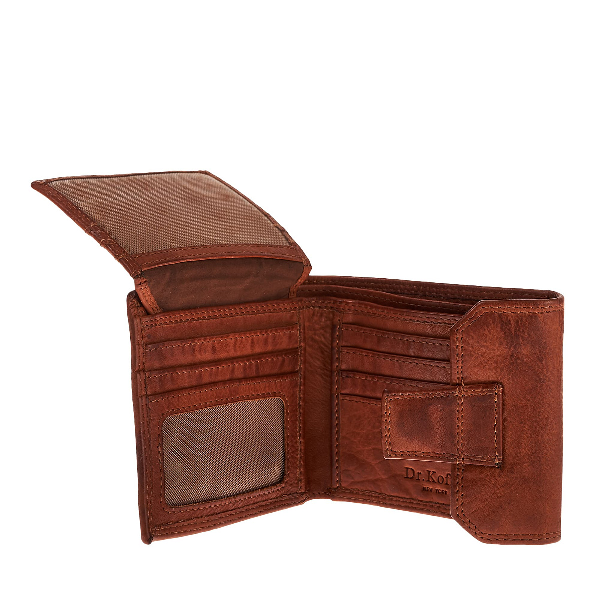 Портмоне Dr.Koffer из натуральной кожи светло-коричневое