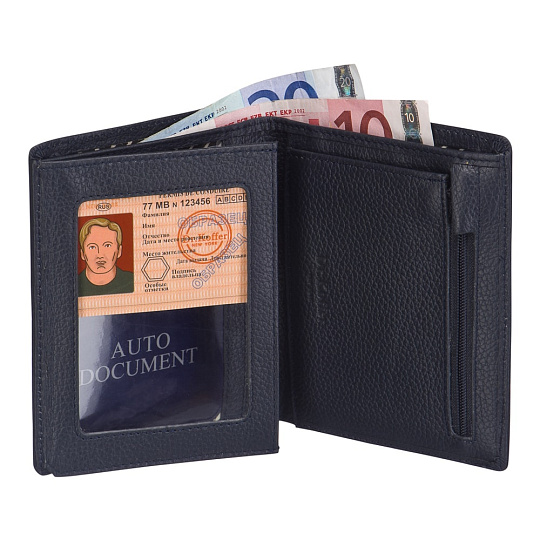 Портмоне Dr.Koffer из натуральной кожи синее