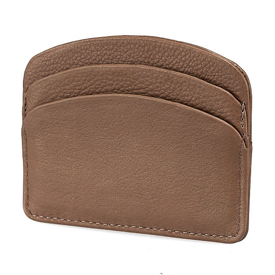 Кредитница Dr.Koffer из натуральной кожи бежевая