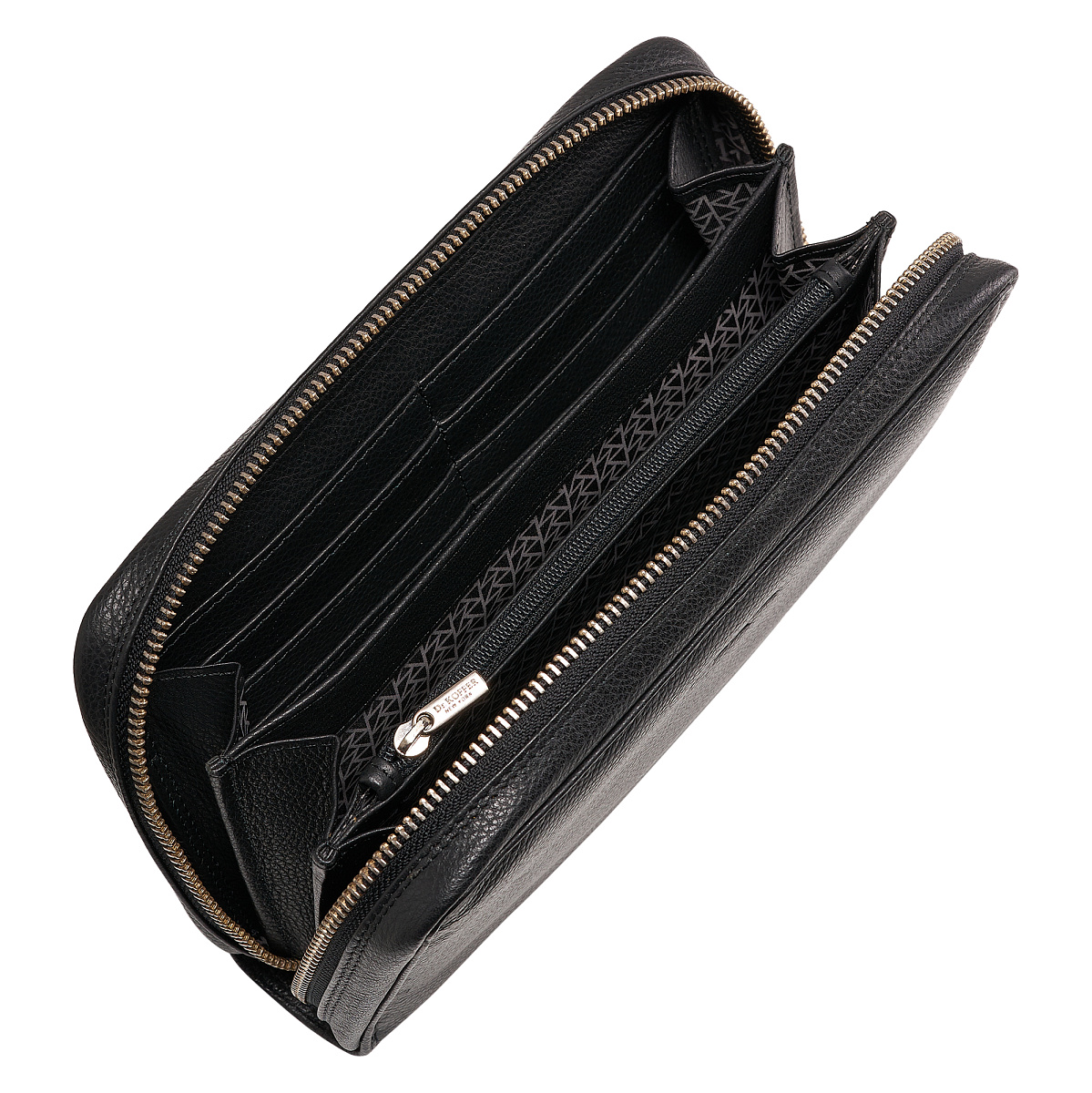 Сумка барсетка из натуральной кожи Dr. Koffer черная