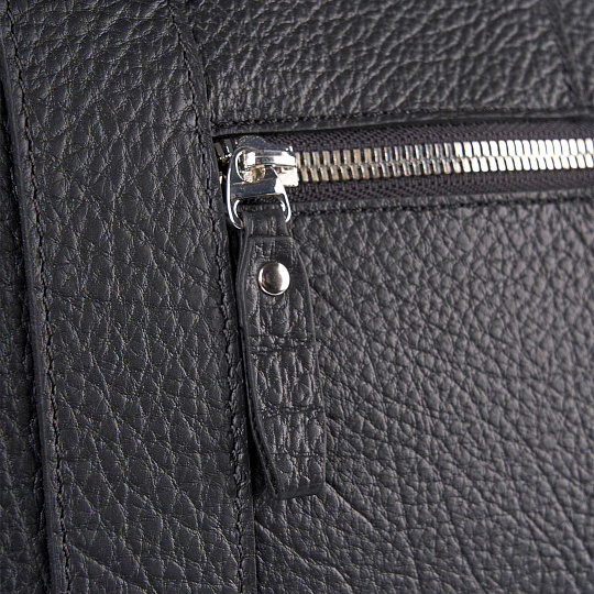 Сумка дорожная Dr.Koffer из натуральной кожи черная