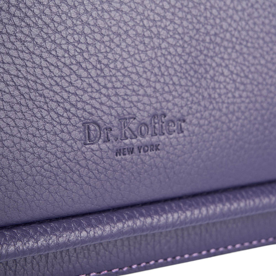 Женская сумка Dr. Koffer из натуральной кожи фиолетовая