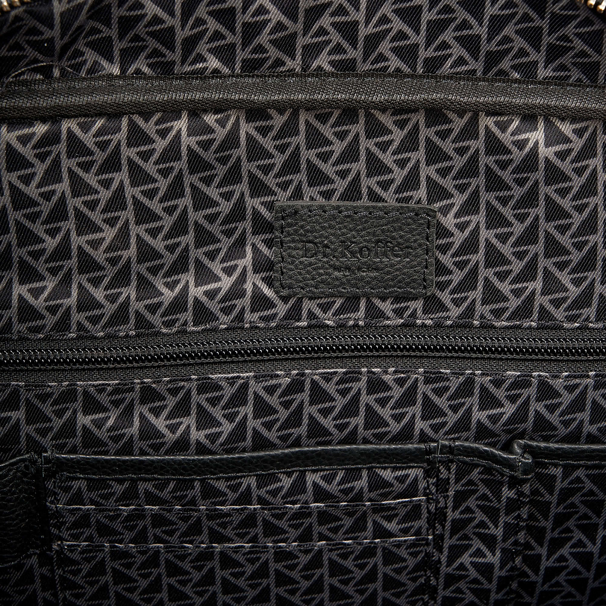 Деловая сумка Dr.Koffer из натуральной кожи черная