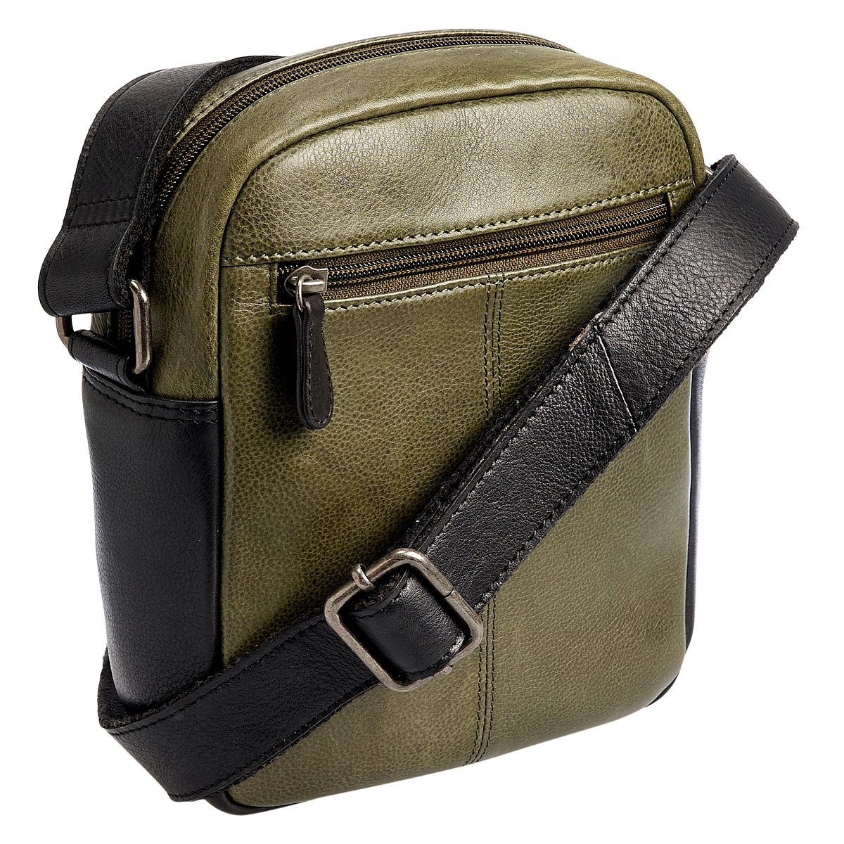 Сумка через плечо Dr.Koffer из натуральной кожи зеленая