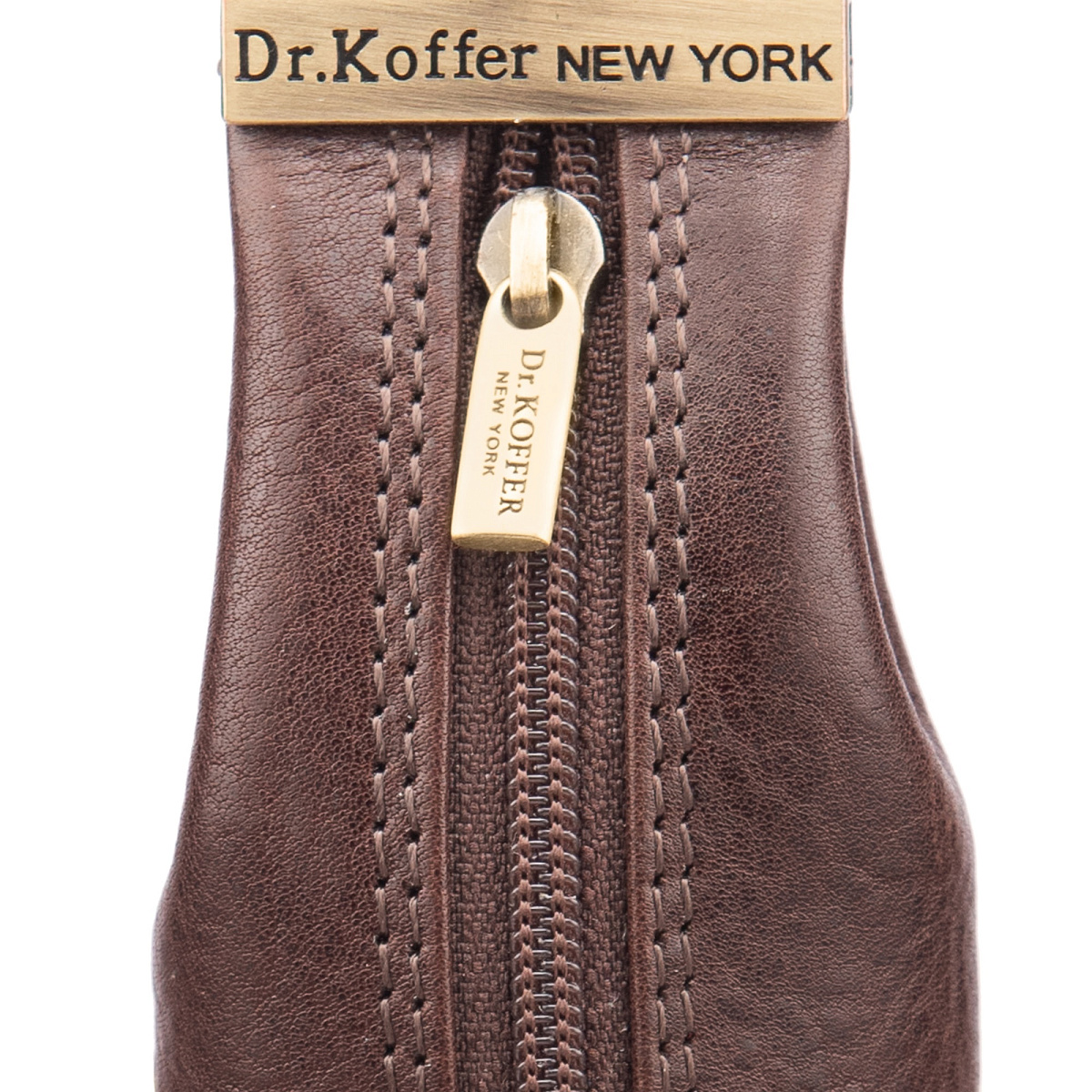 Ключница Dr.Koffer из натуральной кожи темно-коричневая