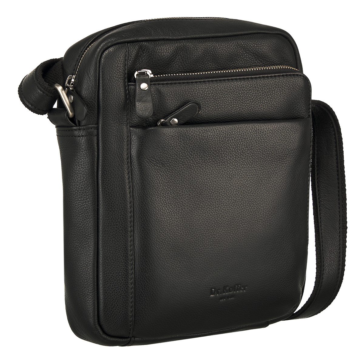 Сумка через плечо Dr.Koffer из натуральной кожи черная