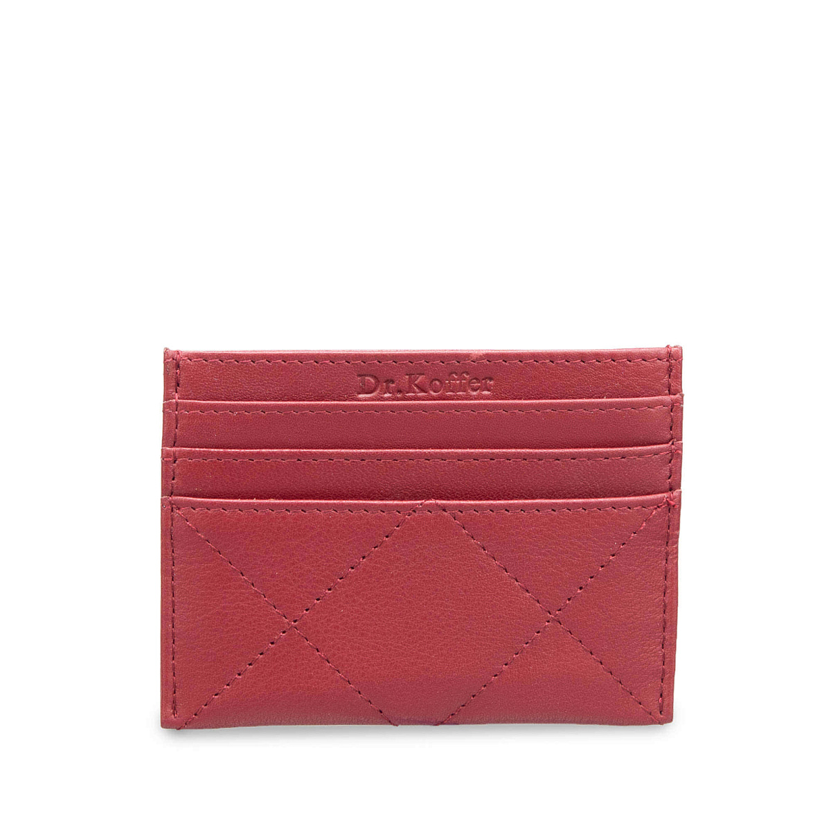 Кредитница Dr.Koffer из натуральной кожи красная