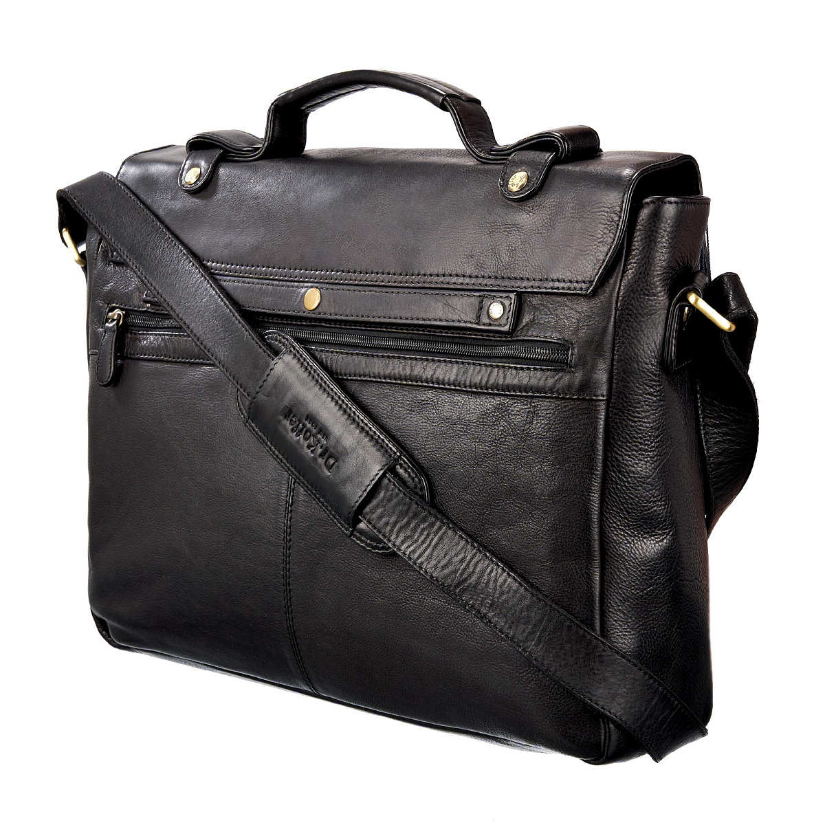 Портфель Dr.Koffer из натуральной кожи черный